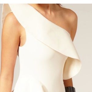 AQ/AQ black one shoulder Wendy mini dress